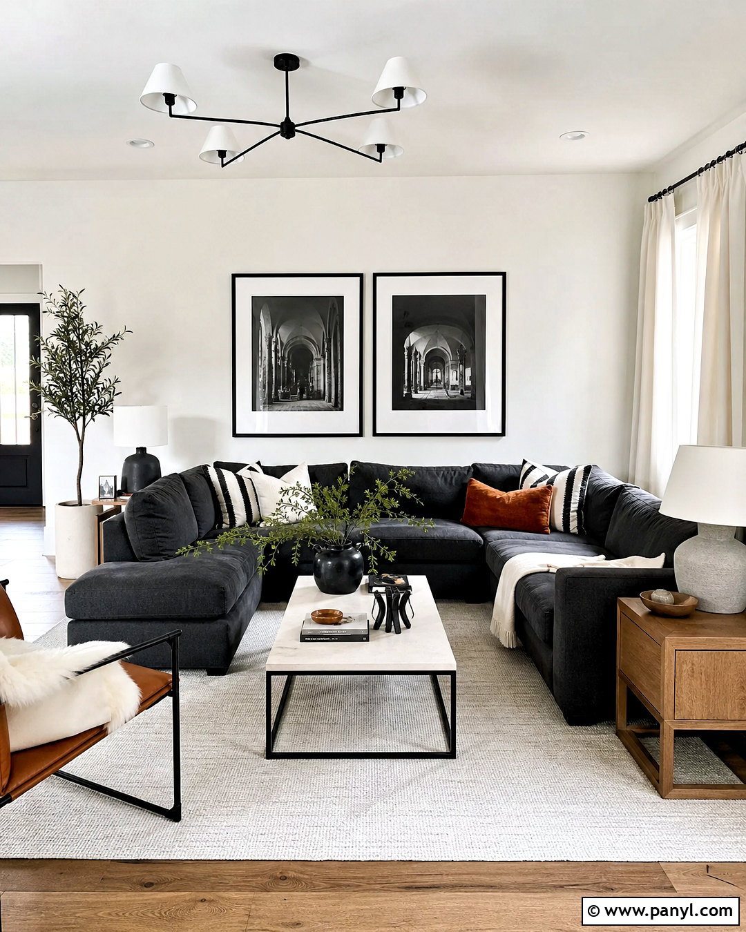 Black And White Living Room - 20 modern living room decor ideas