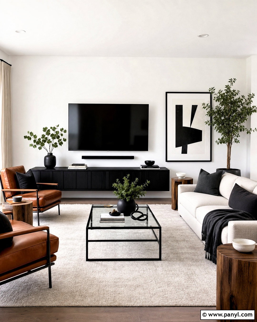 Black And White Living Room Walls - 20 white wall ideas