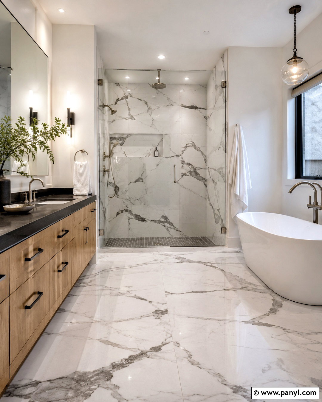 Black And White Marble Bathroom Tile - 20 black and white bathroom tile ideas