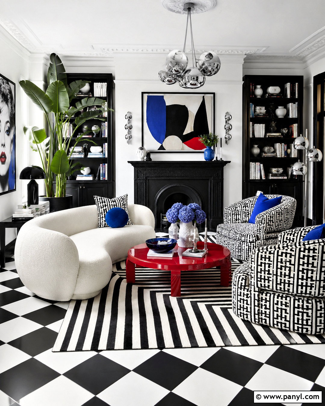 Black And White Maximalist Living Room - 20 modern maximalist decor ideas