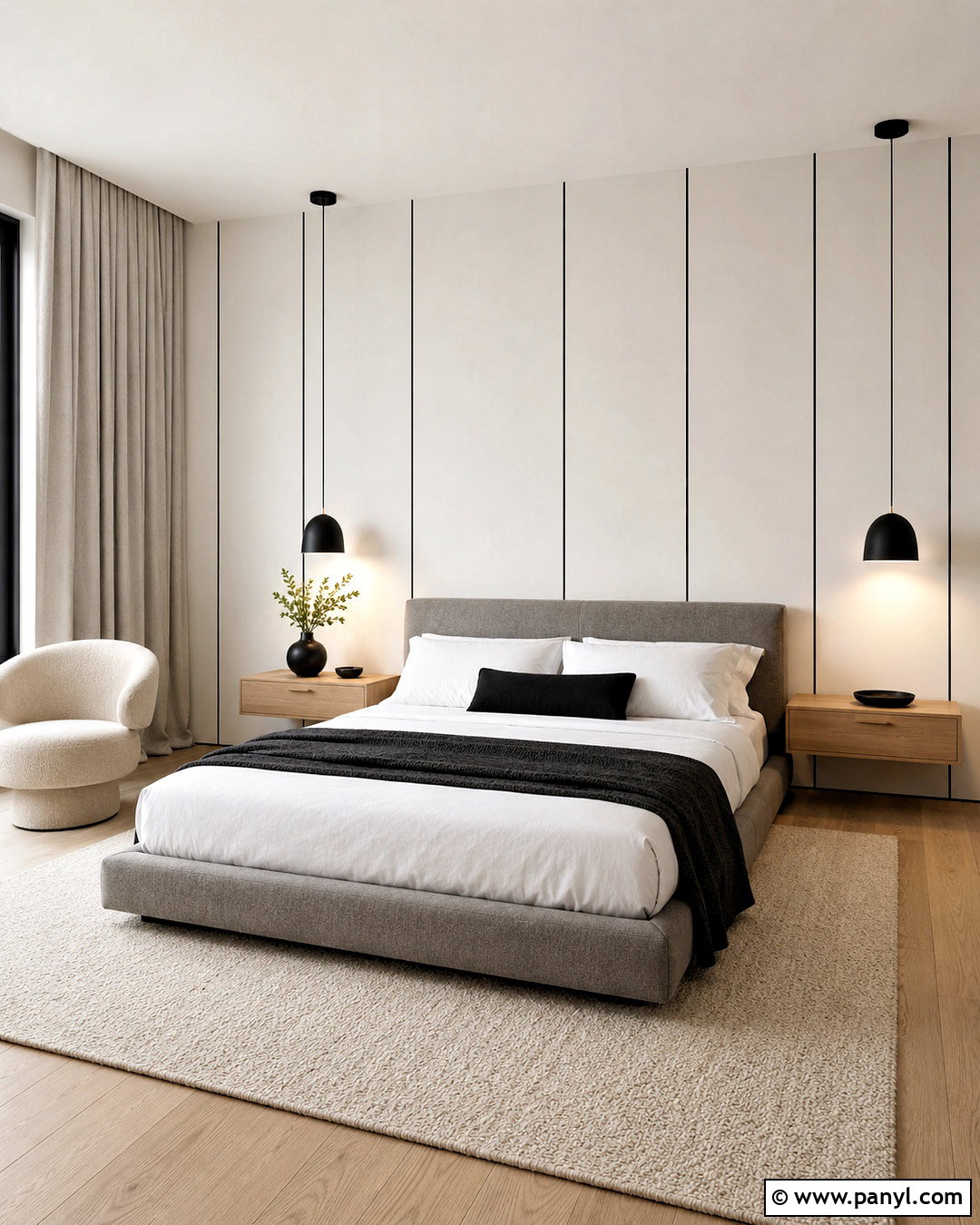 Black And White Minimalist Wallpaper Bedroom - 20 black and white wallpaper bedroom ideas