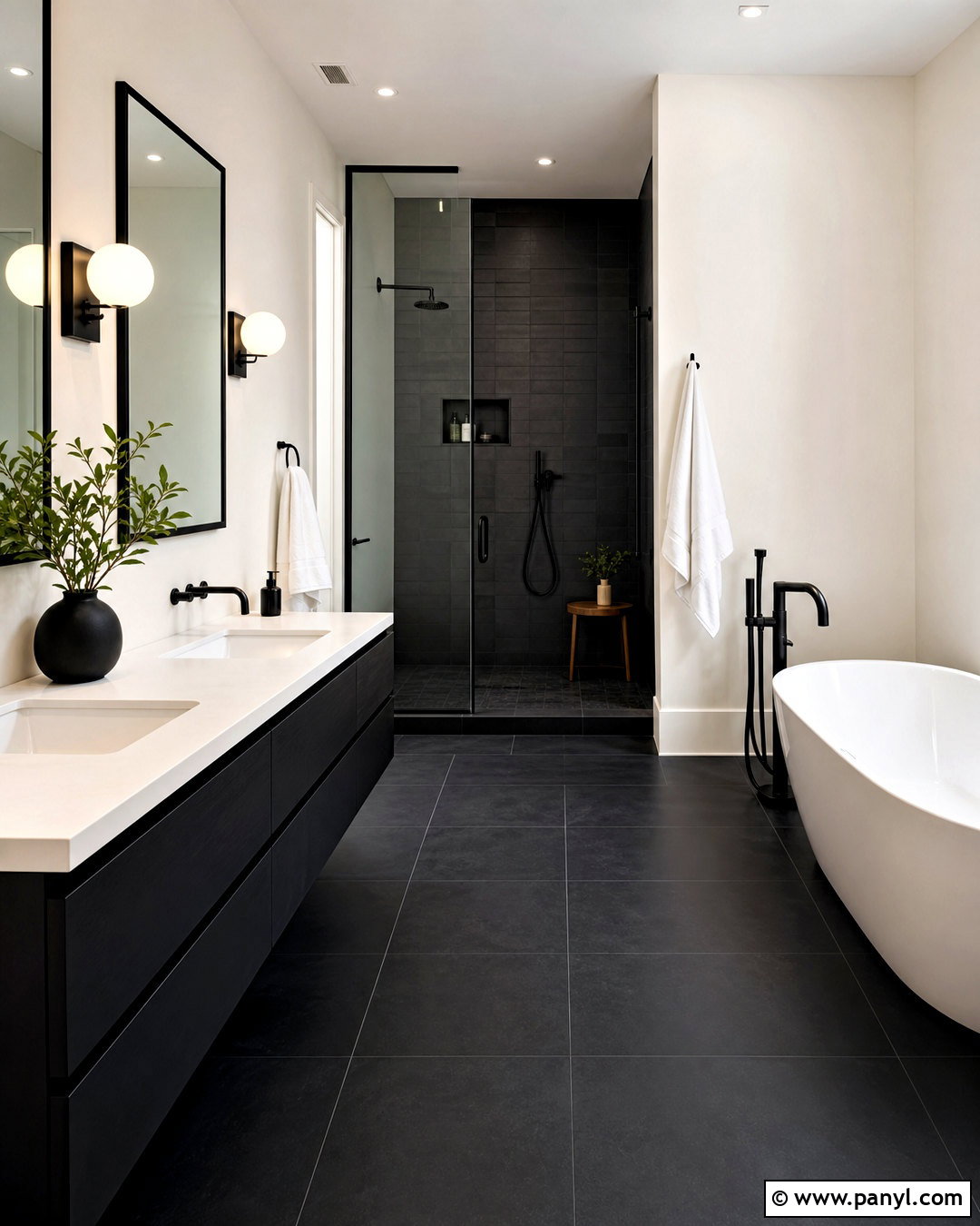Black And White Modern Bathroom - 20 dark bathroom ideas modern ideas