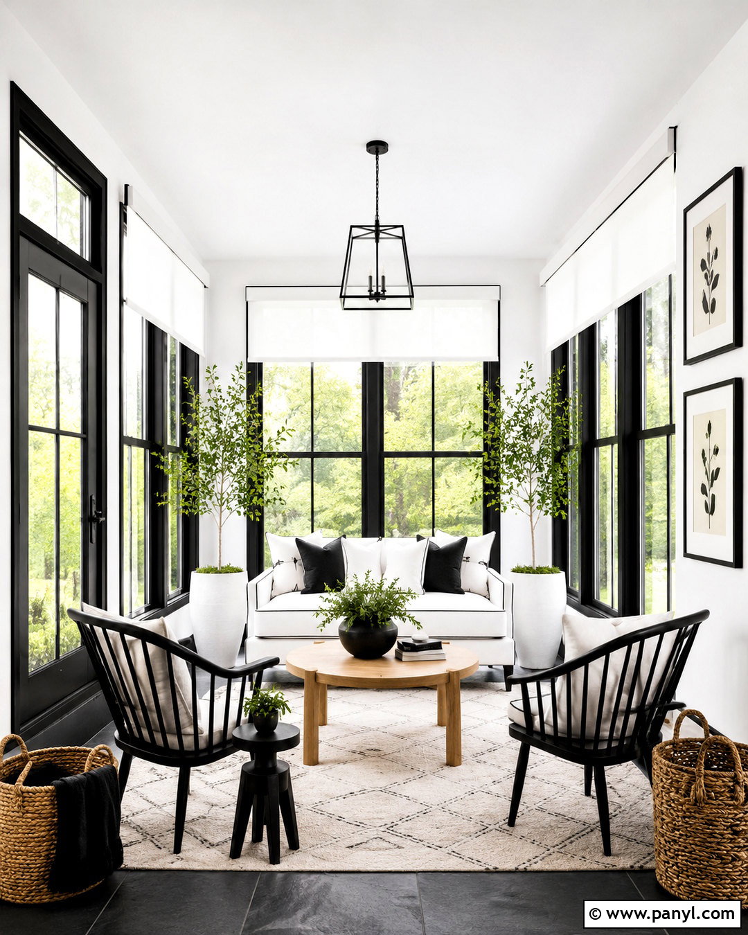 Black And White Narrow Sunroom - 20 narrow sunroom ideas