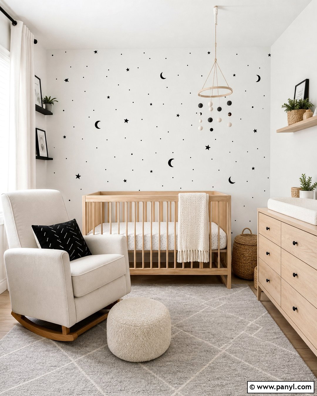 Black And White Nursery Wall - 35 black and white walls