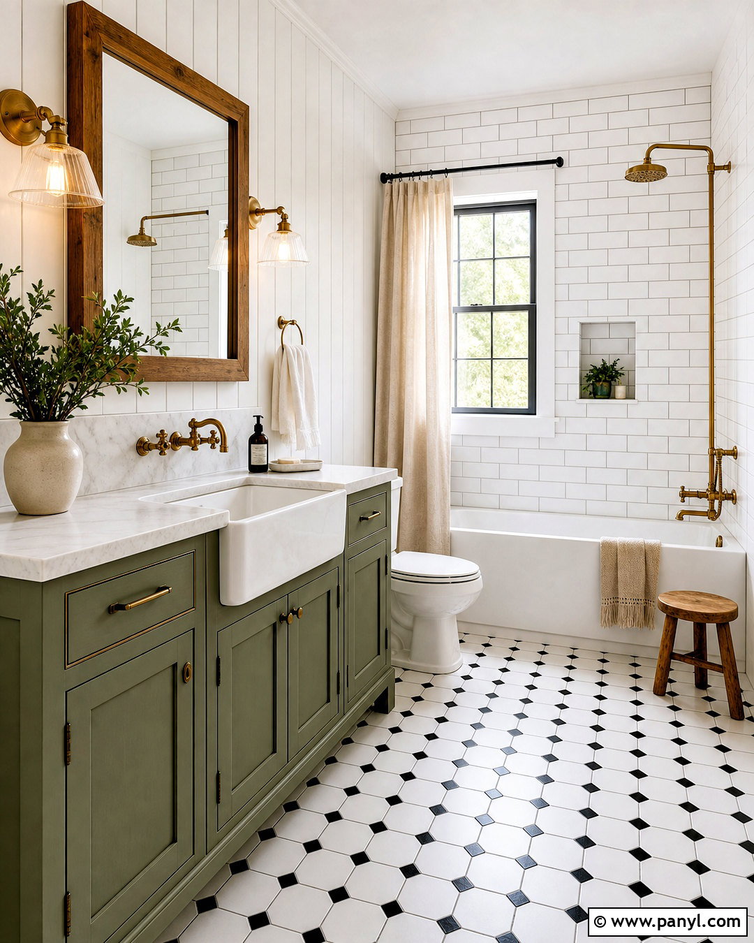 Black And White Octagon Tile Bathroom Floor - 20 bathroom with black and white tile floor ideas