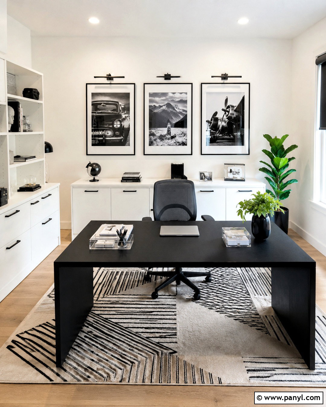 Black And White Office - 20 office decor ideas
