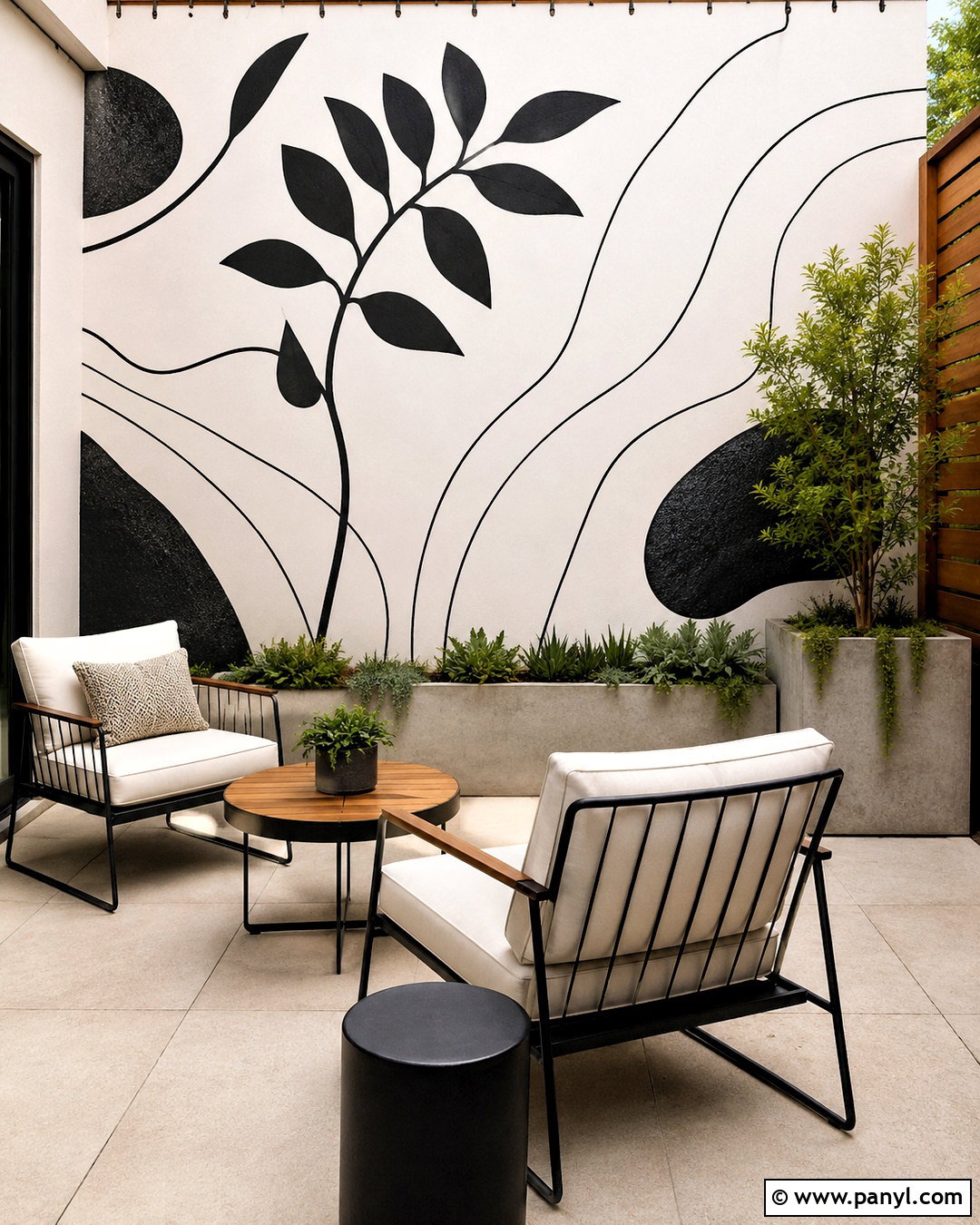 Black And White Outdoor Wall Mural - 20 outdoor wall painting ideas
