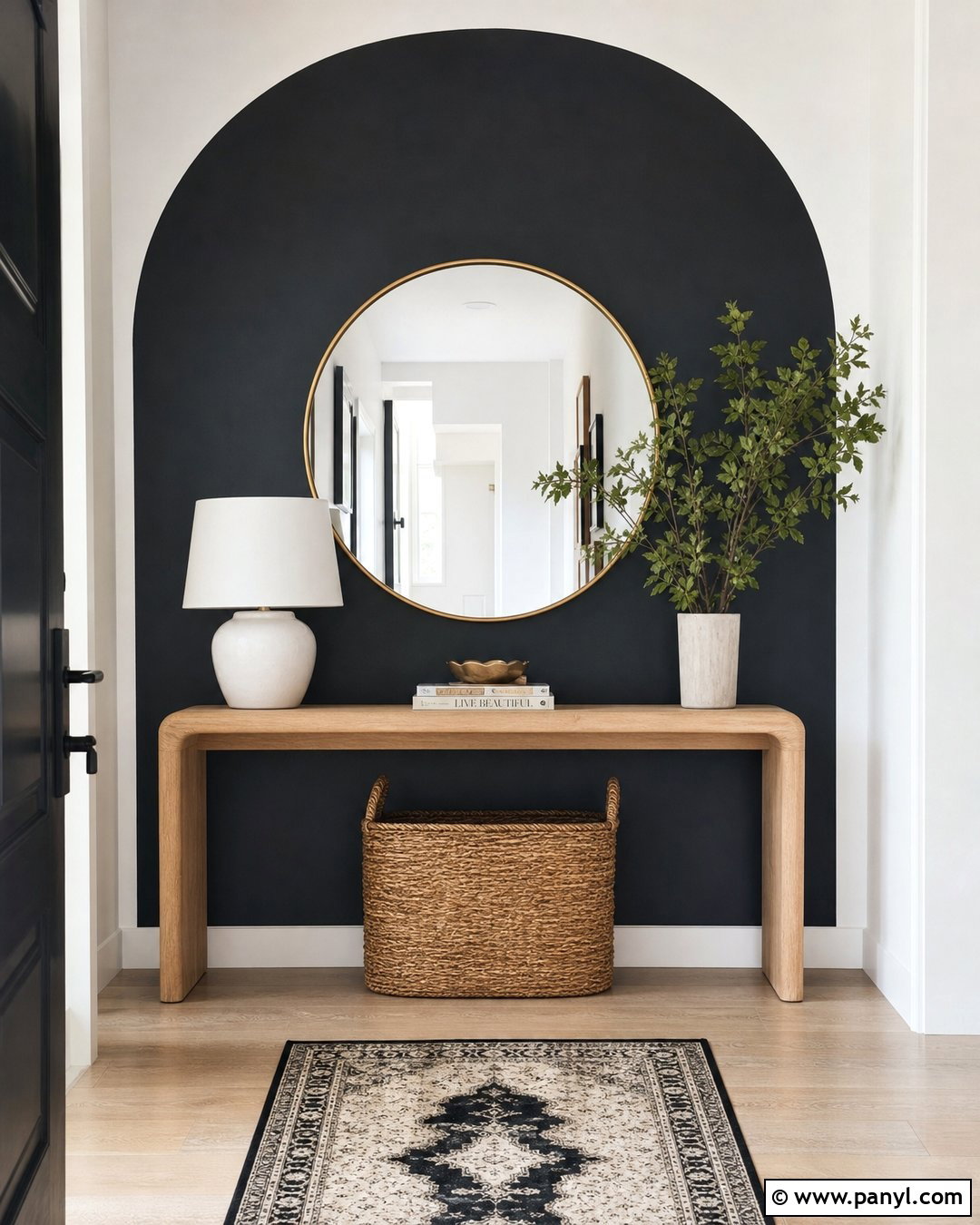Black And White Painted Arch Wall - 35 black and white walls
