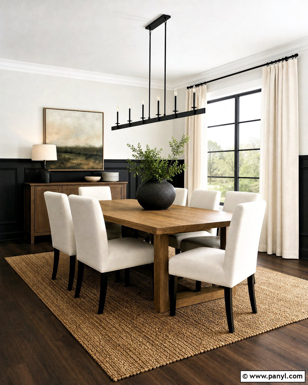 Black And White Painted Wall Paneling - 20 black and white wall painting ideas