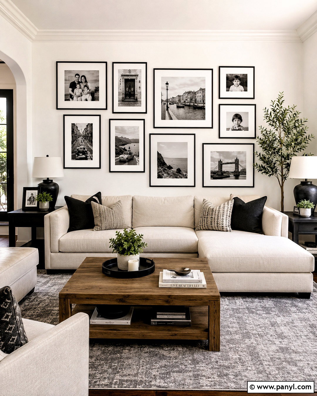 Black And White Photo Gallery Wall - 20 black and white wall decor ideas