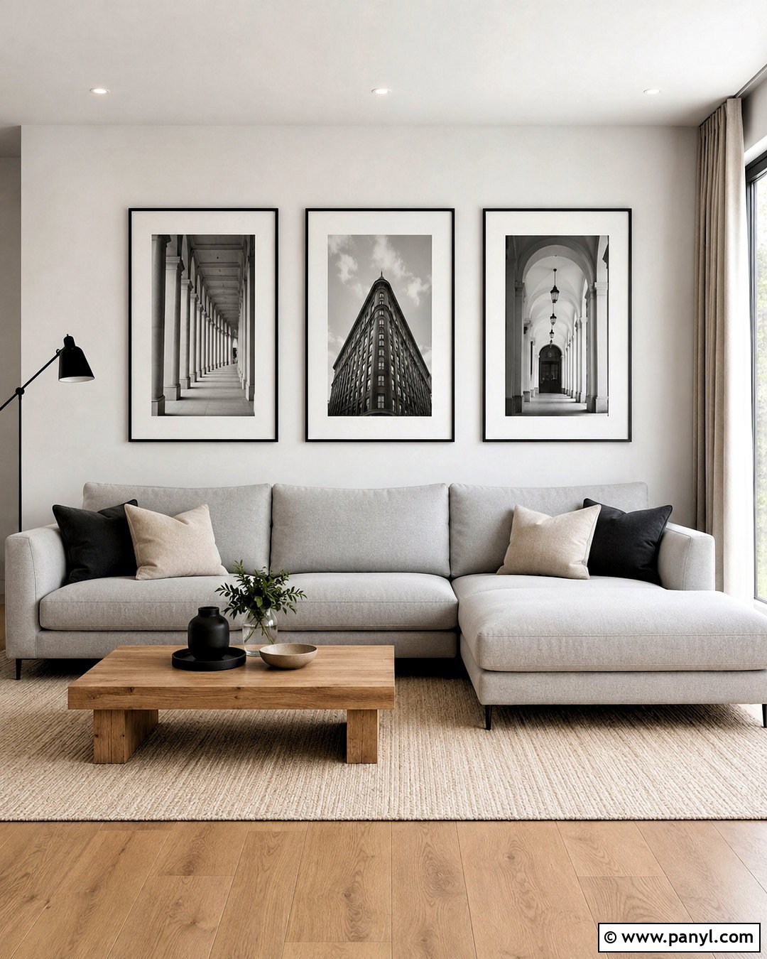 Black And White Photo Wall - 20 minimalist wall design ideas
