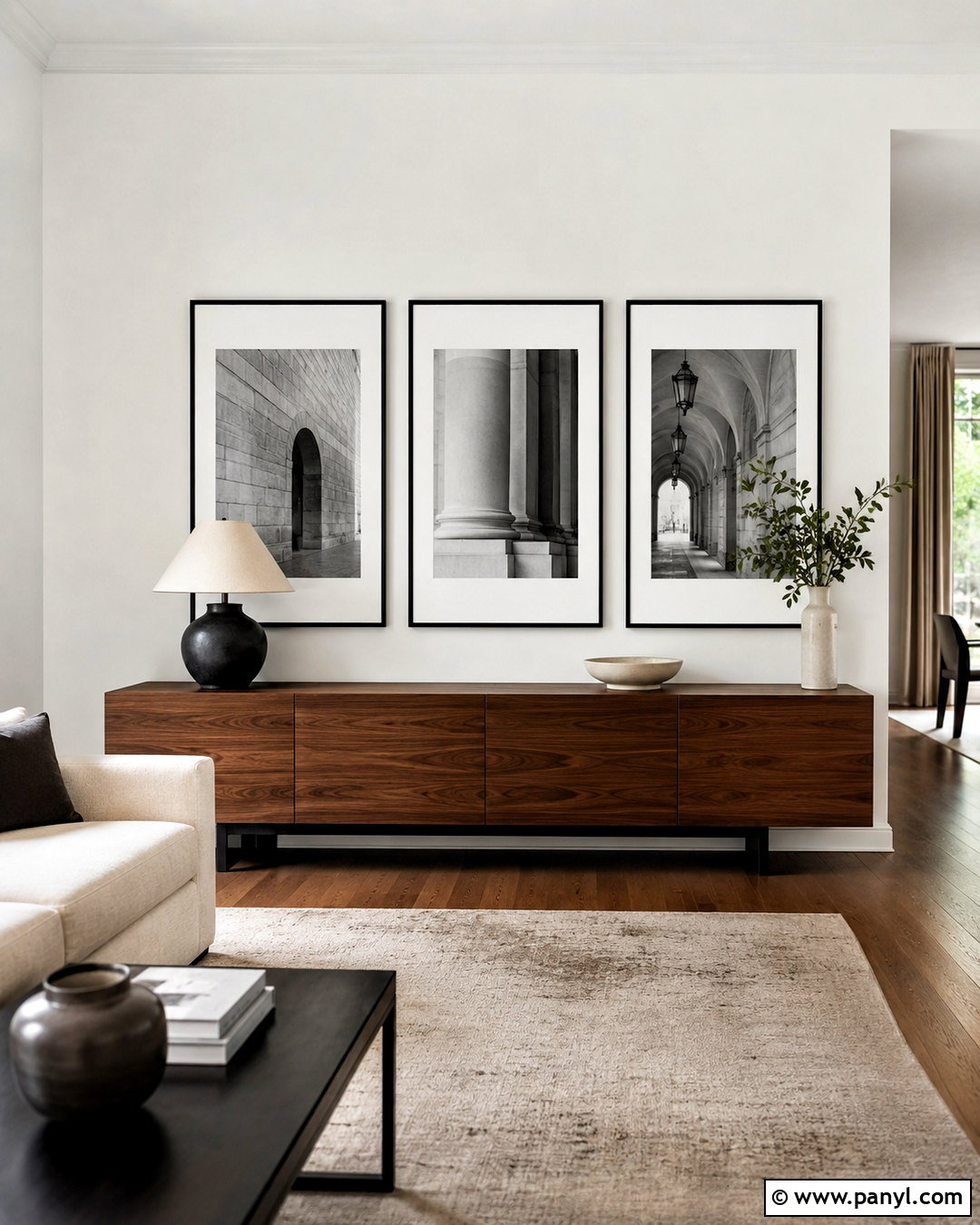 Black And White Photo Wall - 20 minimal wall ideas