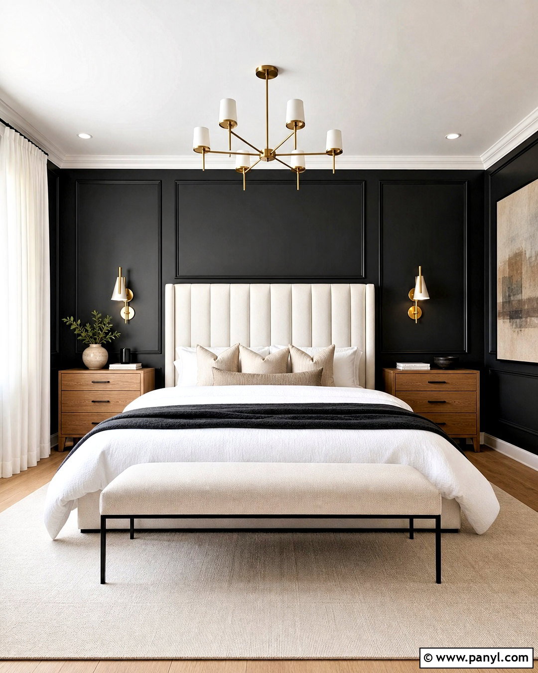 Black And White Picture Frame Molding Wall - 20 black and white wall design ideas