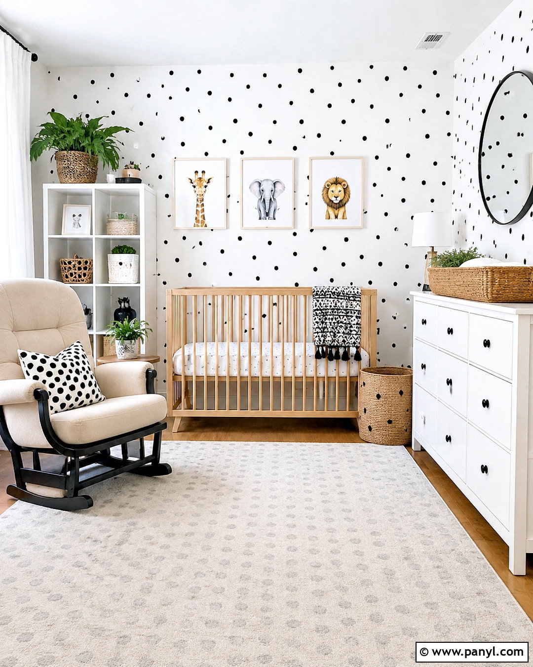 Black And White Polka Dot Nursery - 20 black and white baby nursery ideas