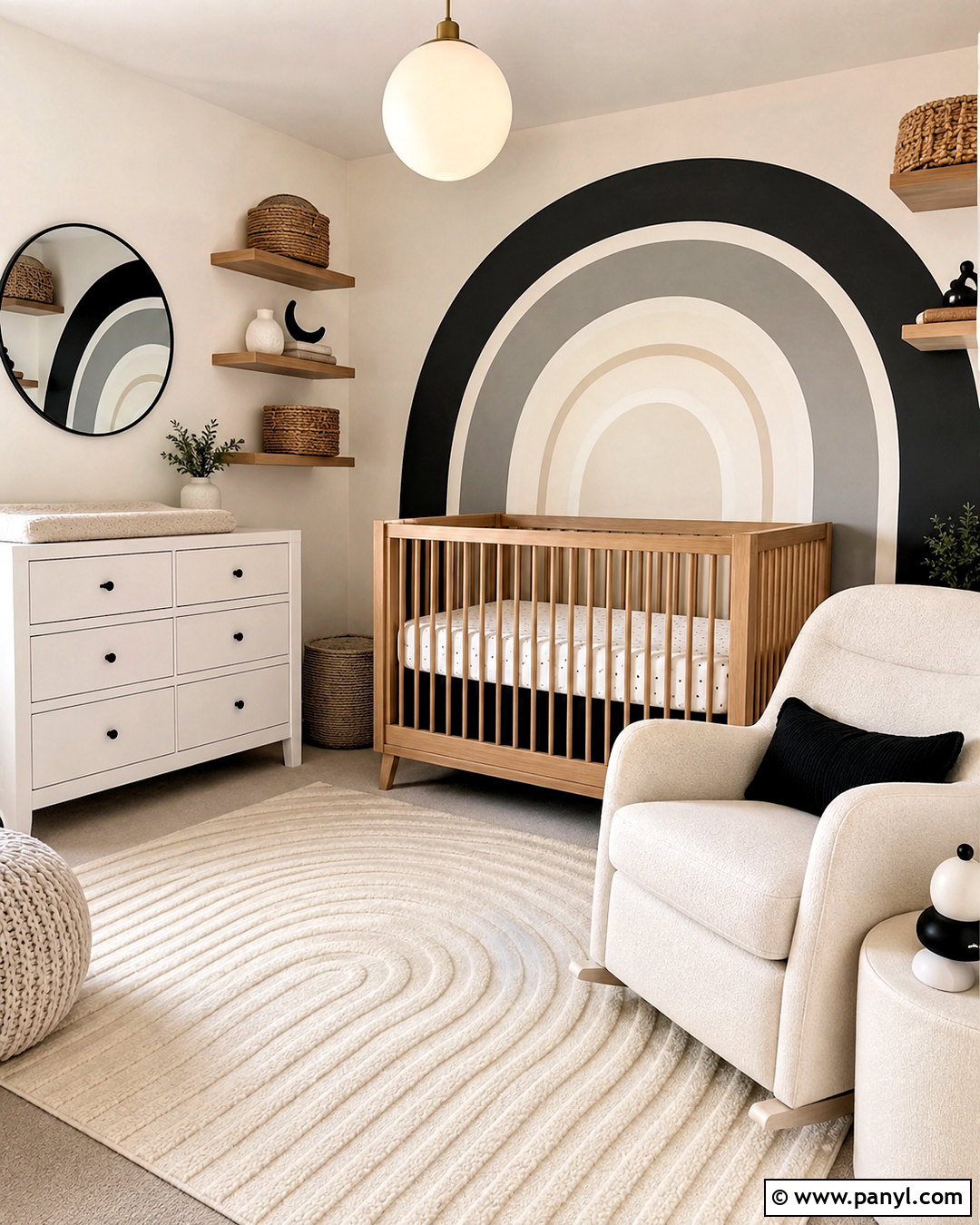Black And White Rainbow Nursery - 20 black and white baby nursery ideas