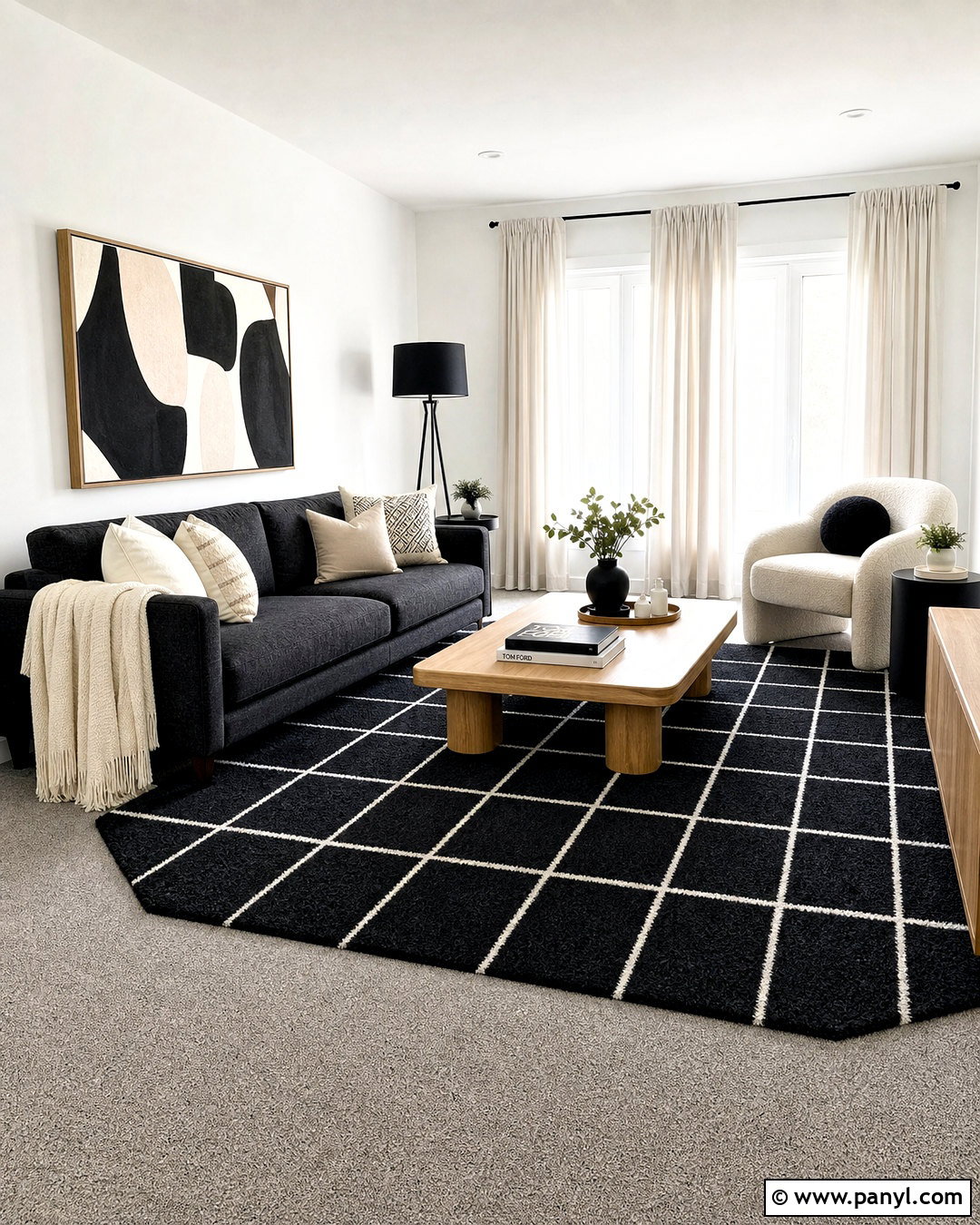 Black And White Rug On Grey Carpet - 20 rug on grey carpet ideas
