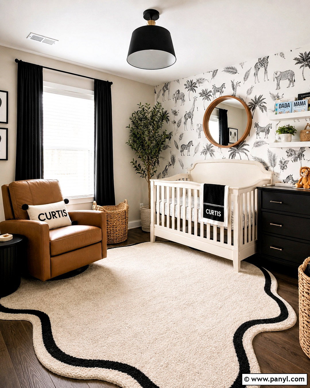 Black And White Safari Nursery - 20 black and white baby nursery ideas