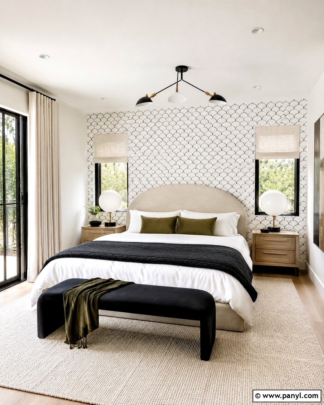 Black And White Scallop Wallpaper - 20 black and white pattern wallpaper ideas
