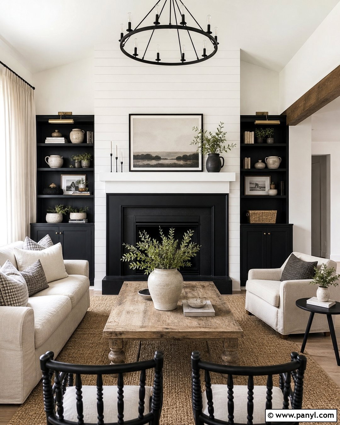 Black And White Shiplap Wall - 35 black and white walls