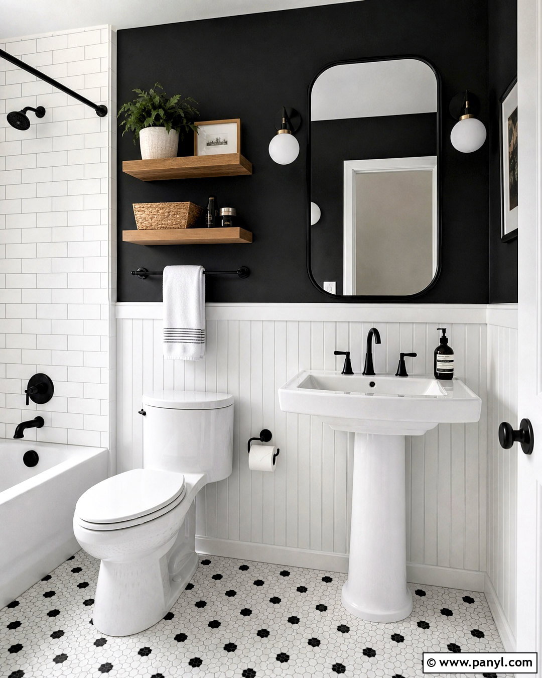 Black And White Small Bathroom - 20 small bathroom color ideas paint ideas