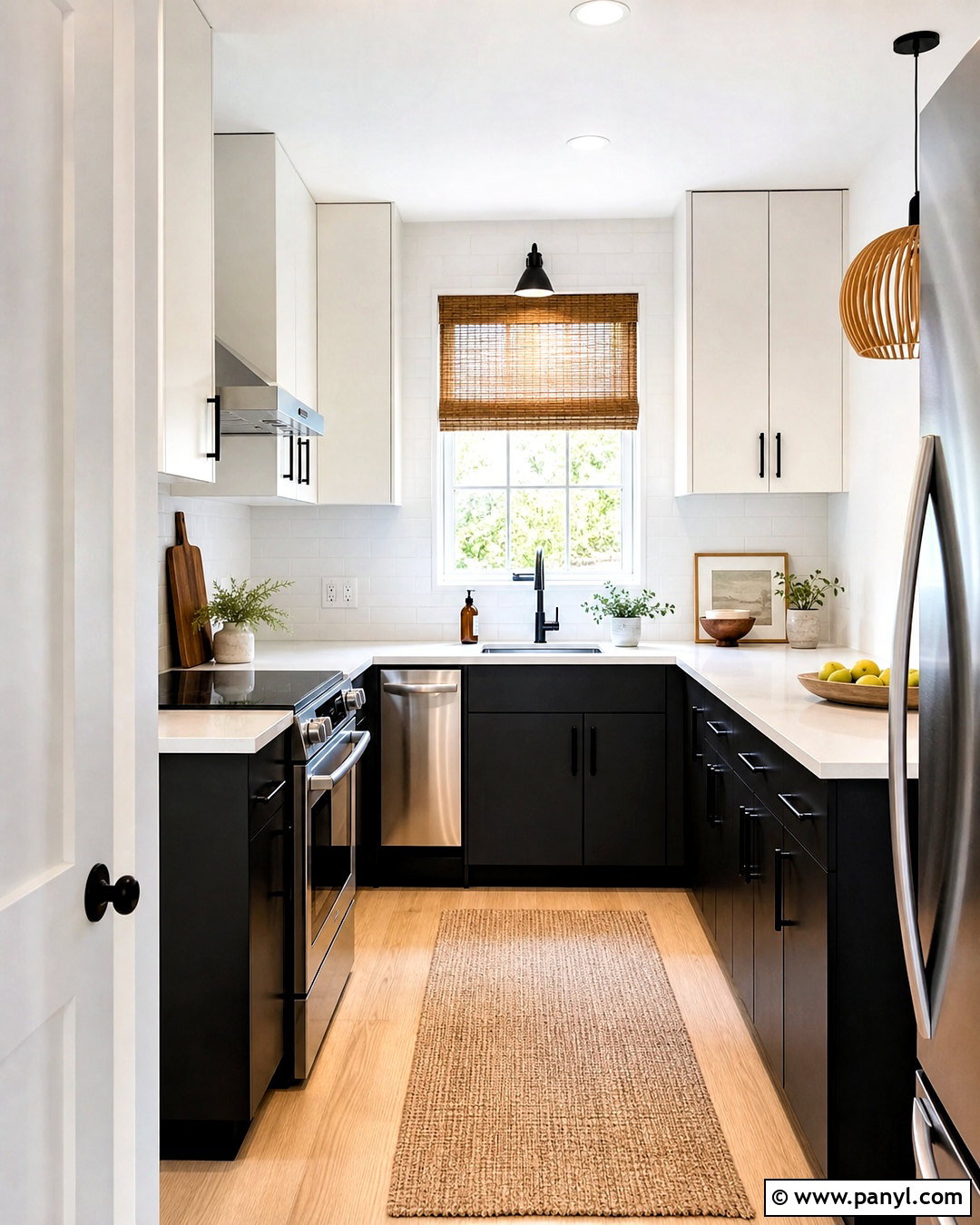 Black And White Small Kitchen - 20 small kitchen color ideas