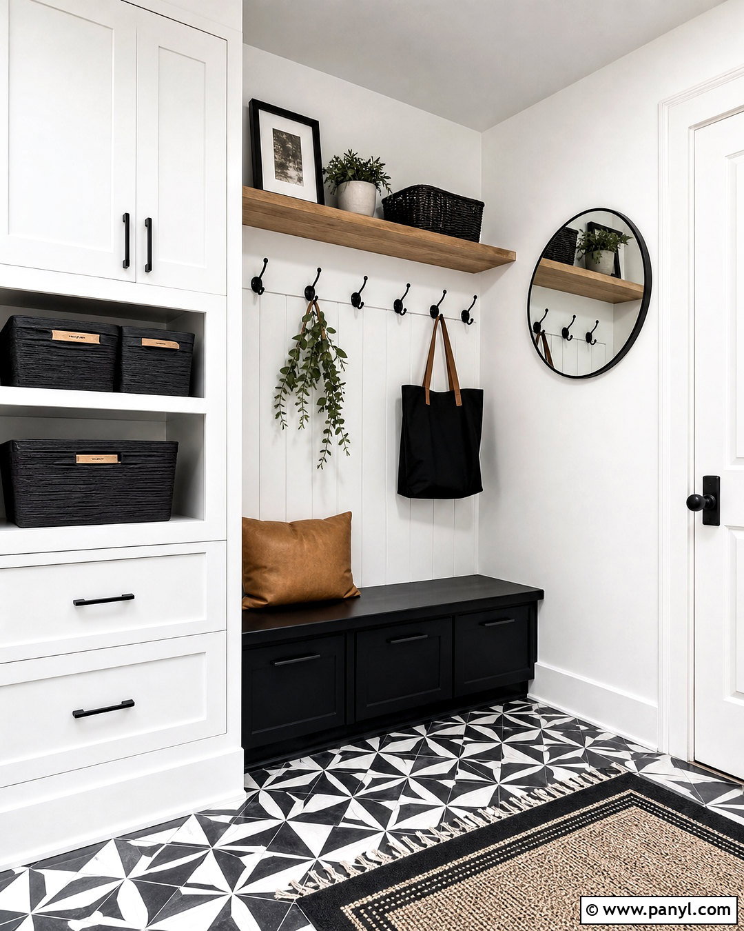 Black And White Small Mudroom - 20 small mudroom ideas