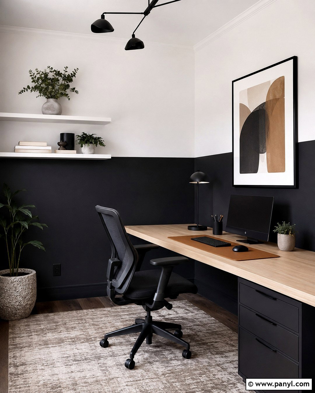 Black And White Split Wall - 20 Split Wall Color Ideas