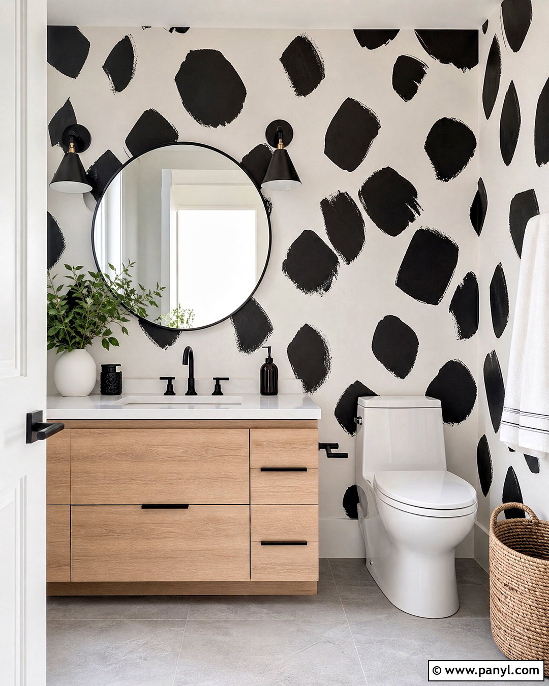 Black And White Sponge Wall - 20 sponge wall diy ideas