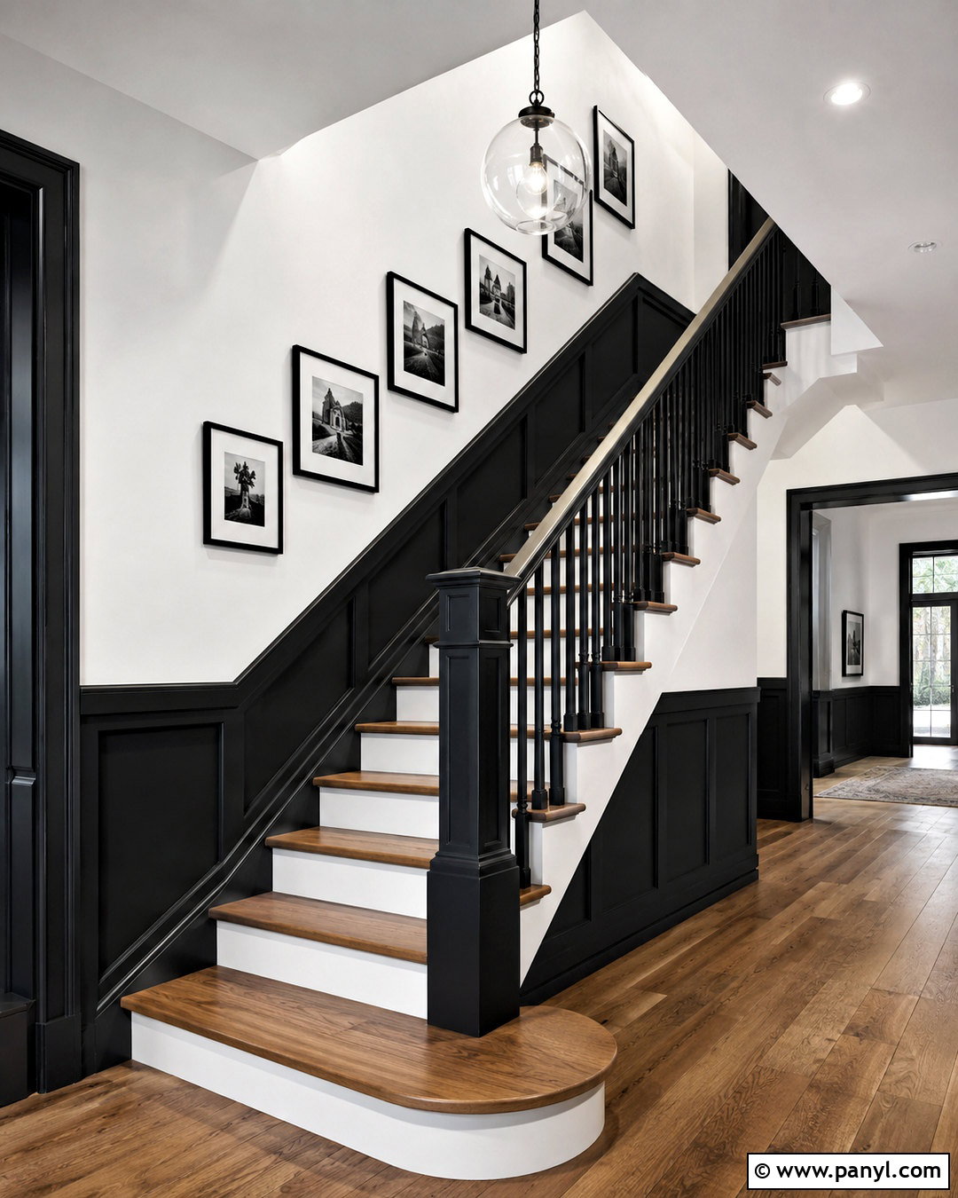 Black And White Stairway Walls - 20 paint interior walls