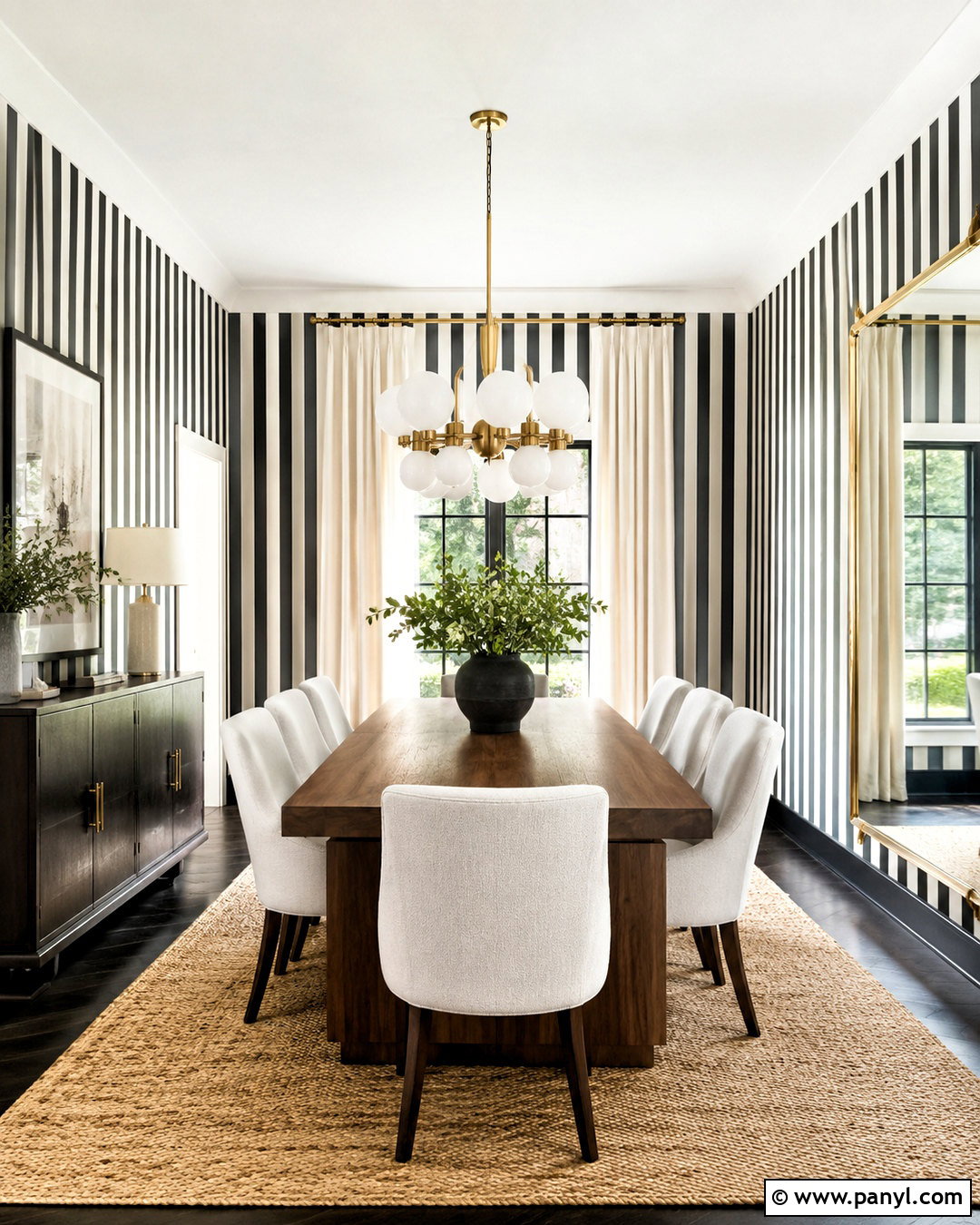 Black And White Striped Dining Room Wallpaper - 20 black white wallpaper ideas