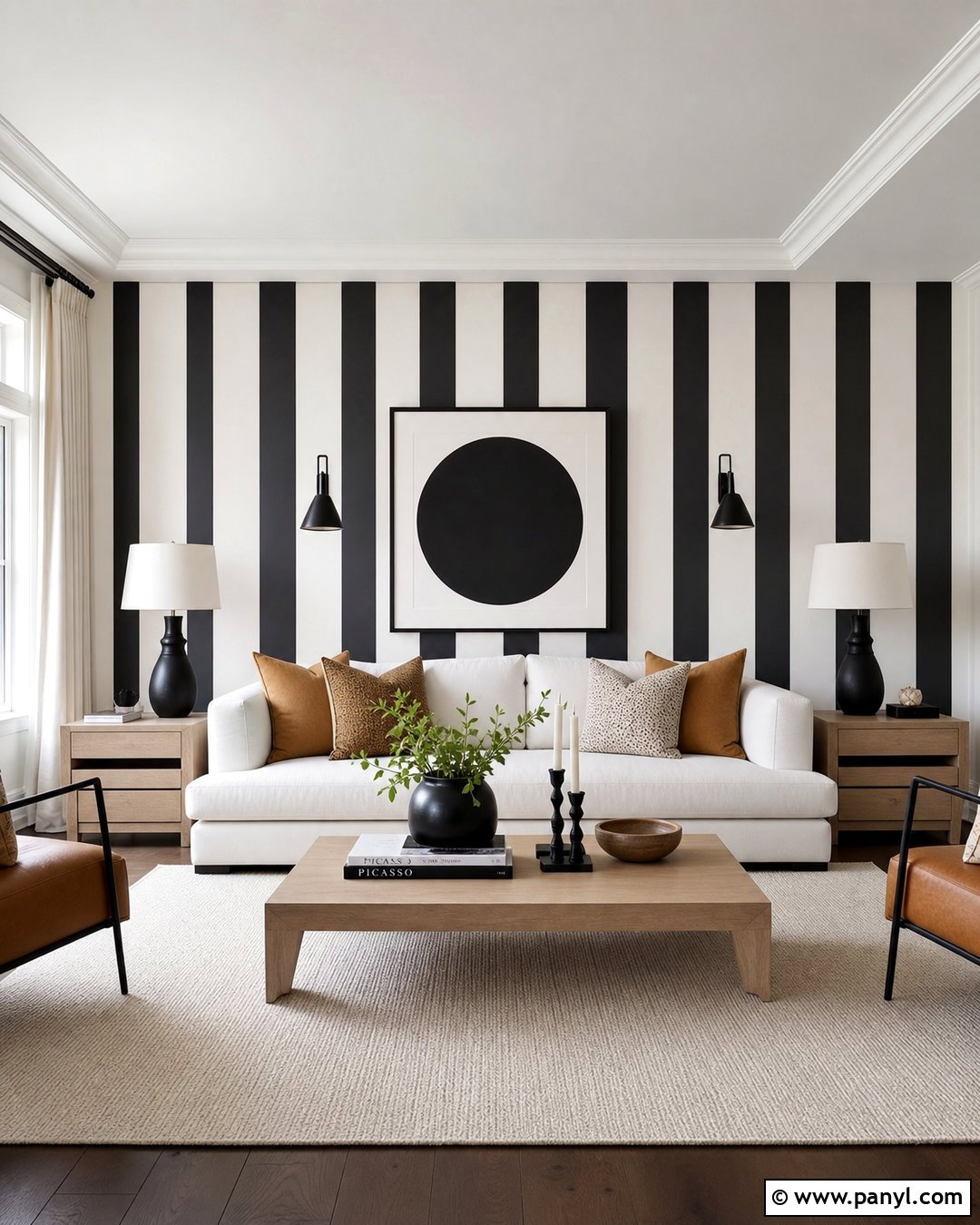 Black And White Striped Wall - 35 black and white walls