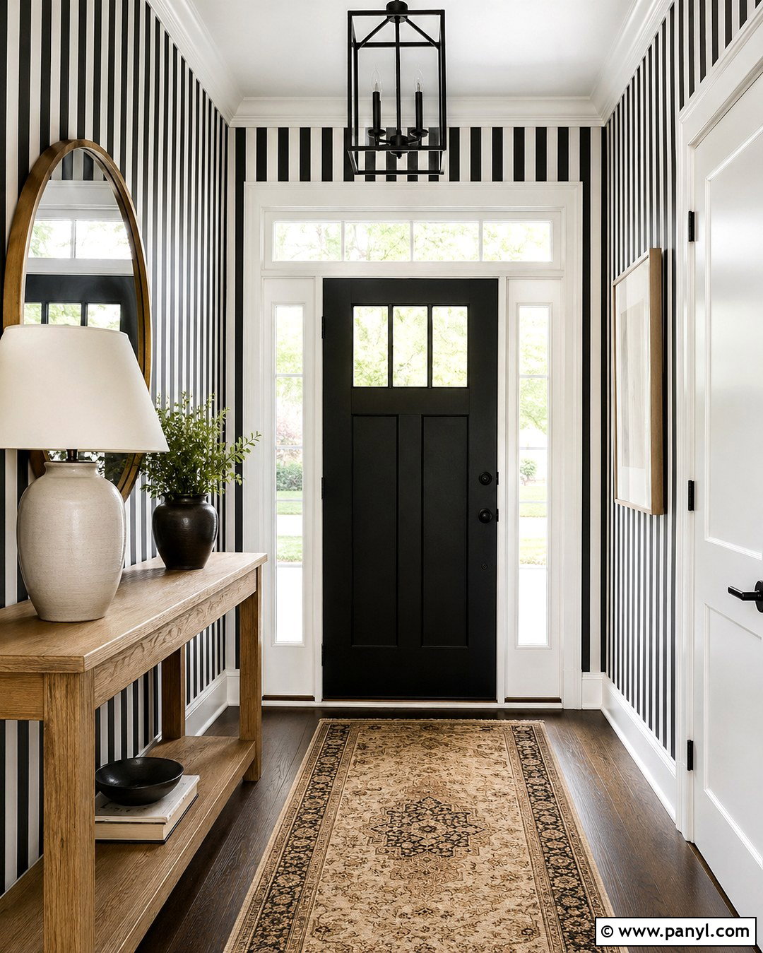 Black And White Striped Wall - 20 Striped Wall Paint Colors