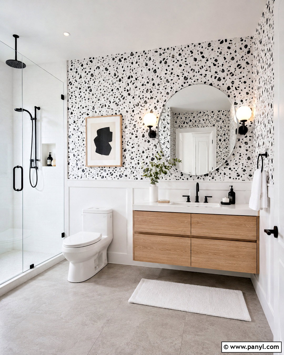 Black And White Terrazzo Wallpaper - 20 black and white pattern wallpaper ideas