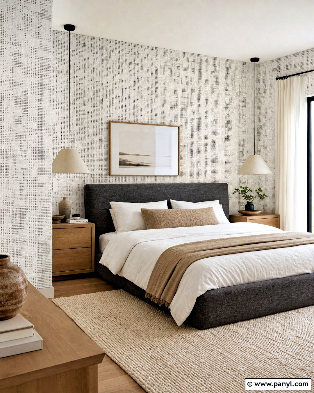 Black And White Textured Wallpaper Bedroom - 20 wallpaper ideas black and white ideas