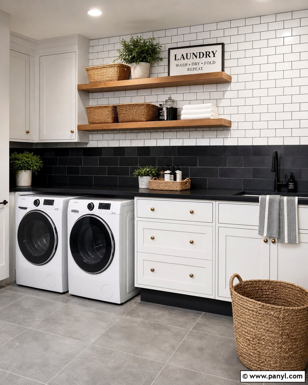Black And White Tile Wall - 35 black and white walls