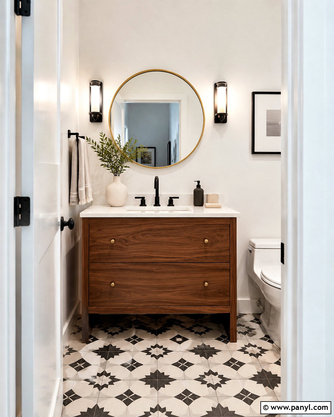 Black And White Tile With Warm Gray Grout - 20 Warm Gray Grout Color Ideas
