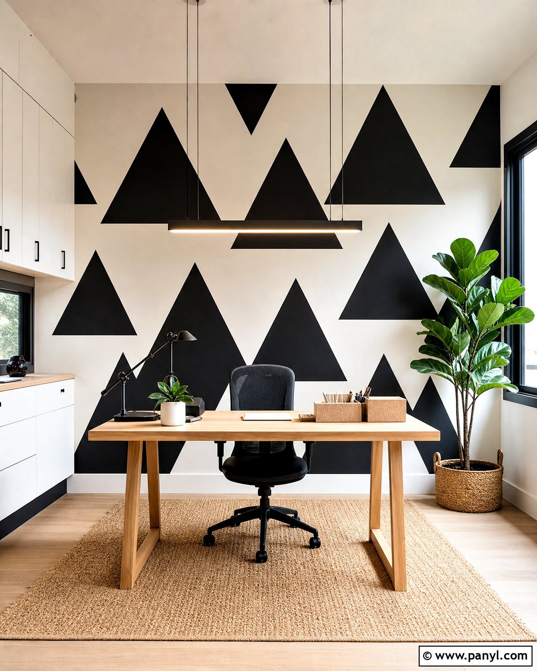 Black And White Triangle Wall - 20 triangle wall design ideas