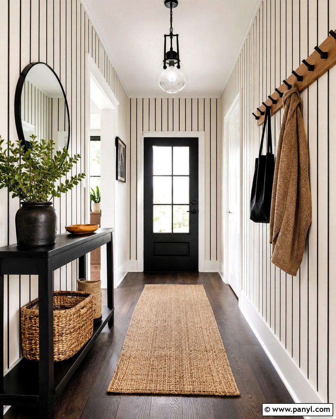 Black And White Vertical Stripe Wall Pattern - 20 Black And White Wall Pattern Ideas
