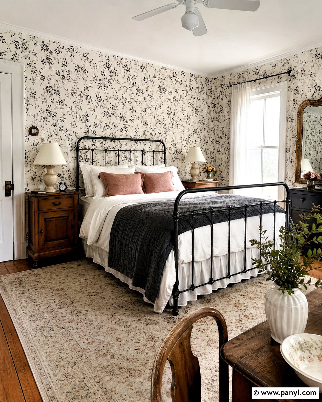 Black And White Vintage Wallpaper Bedroom - 20 black and white wallpaper bedroom ideas