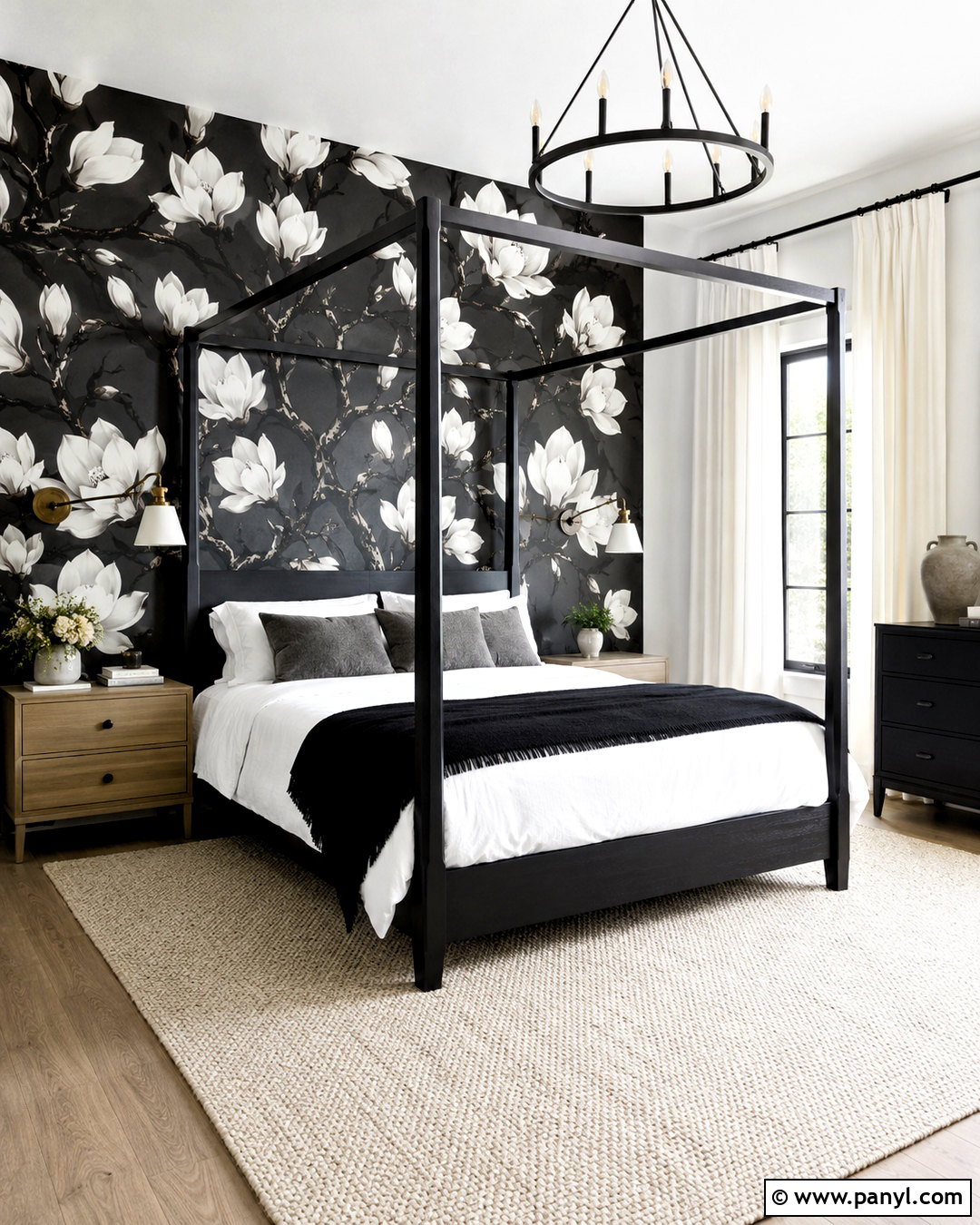 Black And White Wallpaper Bedroom - 20 black and white bedrooms