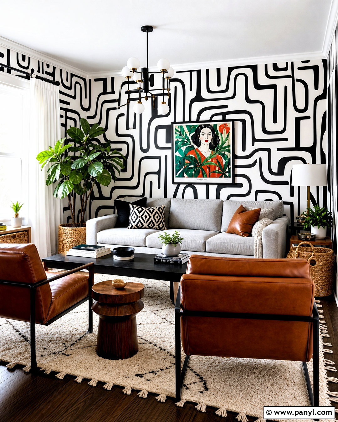 Black And White Wallpaper Living Room - 20 wallpaper backgrounds living room ideas