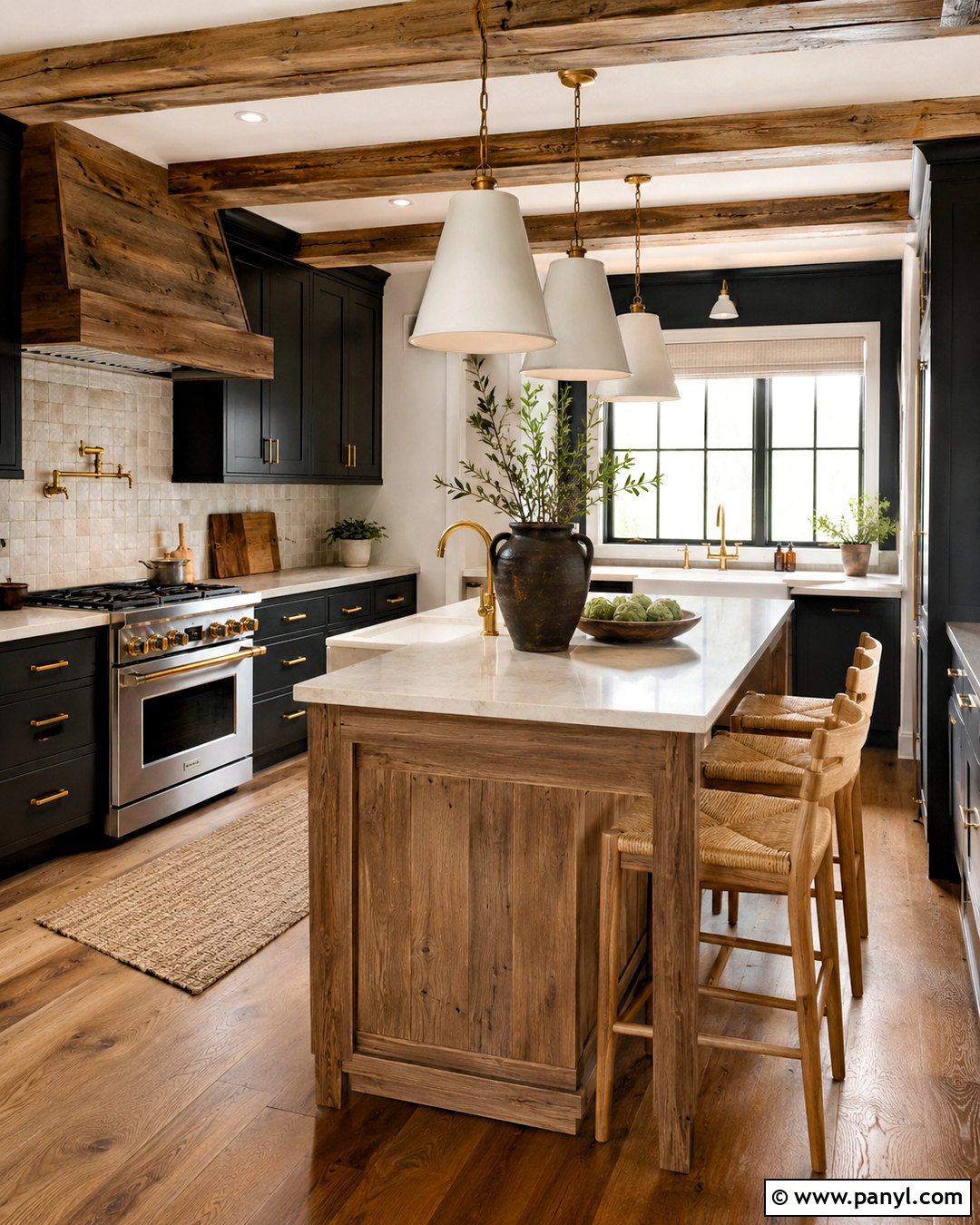 Black And Wood Farmhouse Kitchen - 20 black wood kitchen ideas