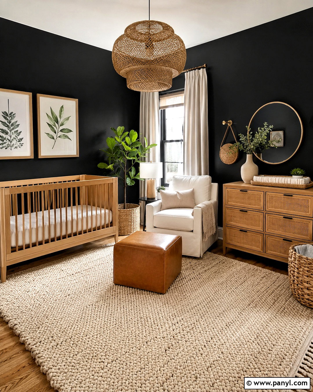 Black And Wood Nursery - 20 dark nursery ideas