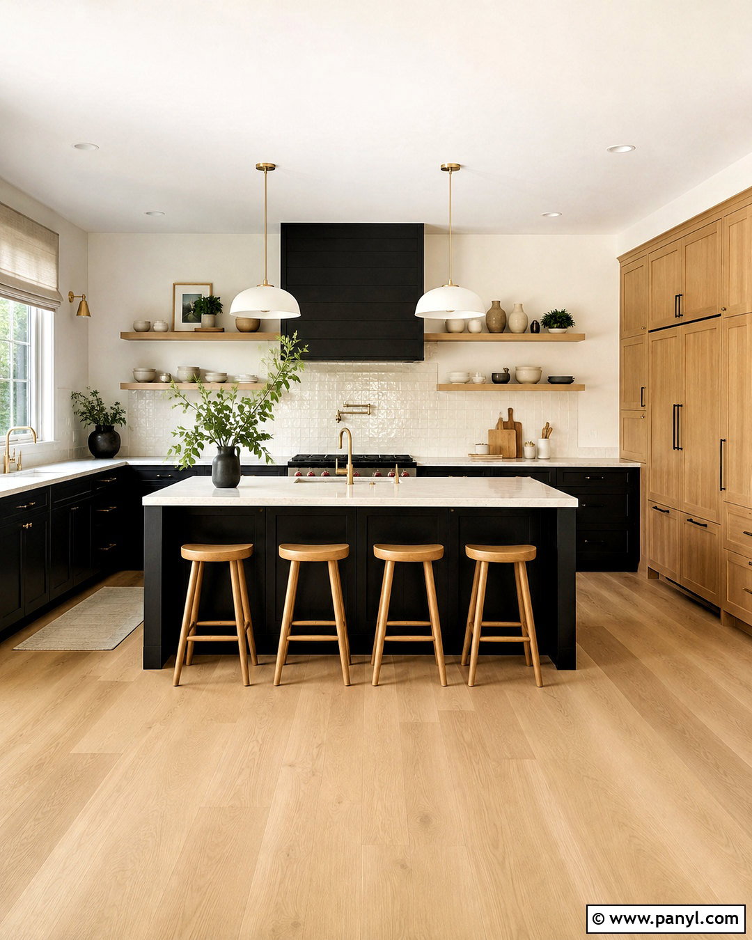 Black And Wood Scandinavian Kitchen - 20 black wood kitchen ideas