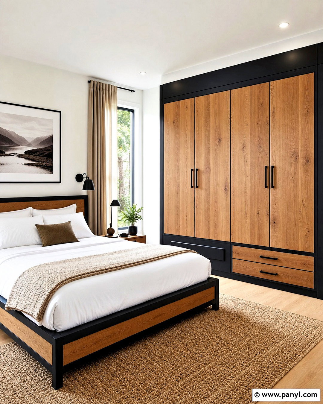 Black And Wood Wardrobe - 20 wardrobe colour ideas bedrooms