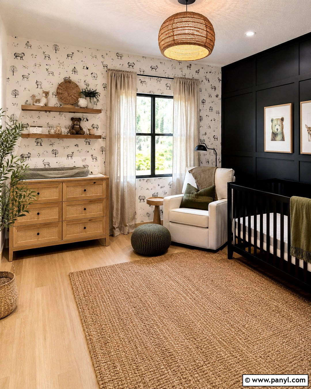 Black Animal Nursery Wallpaper - 20 Black Nursery Wall Ideas