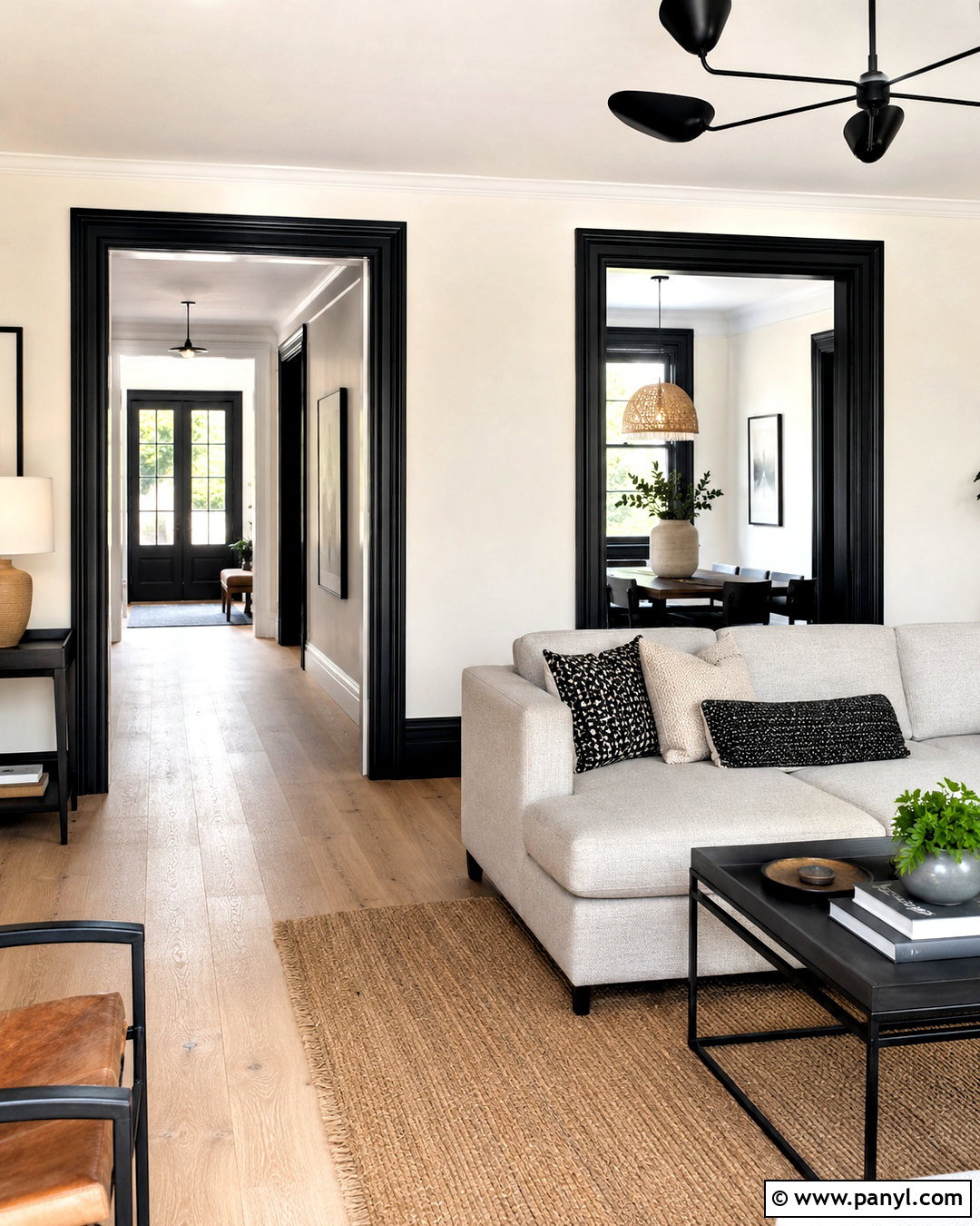 Black Architrave With White Walls - 20 architrave ideas