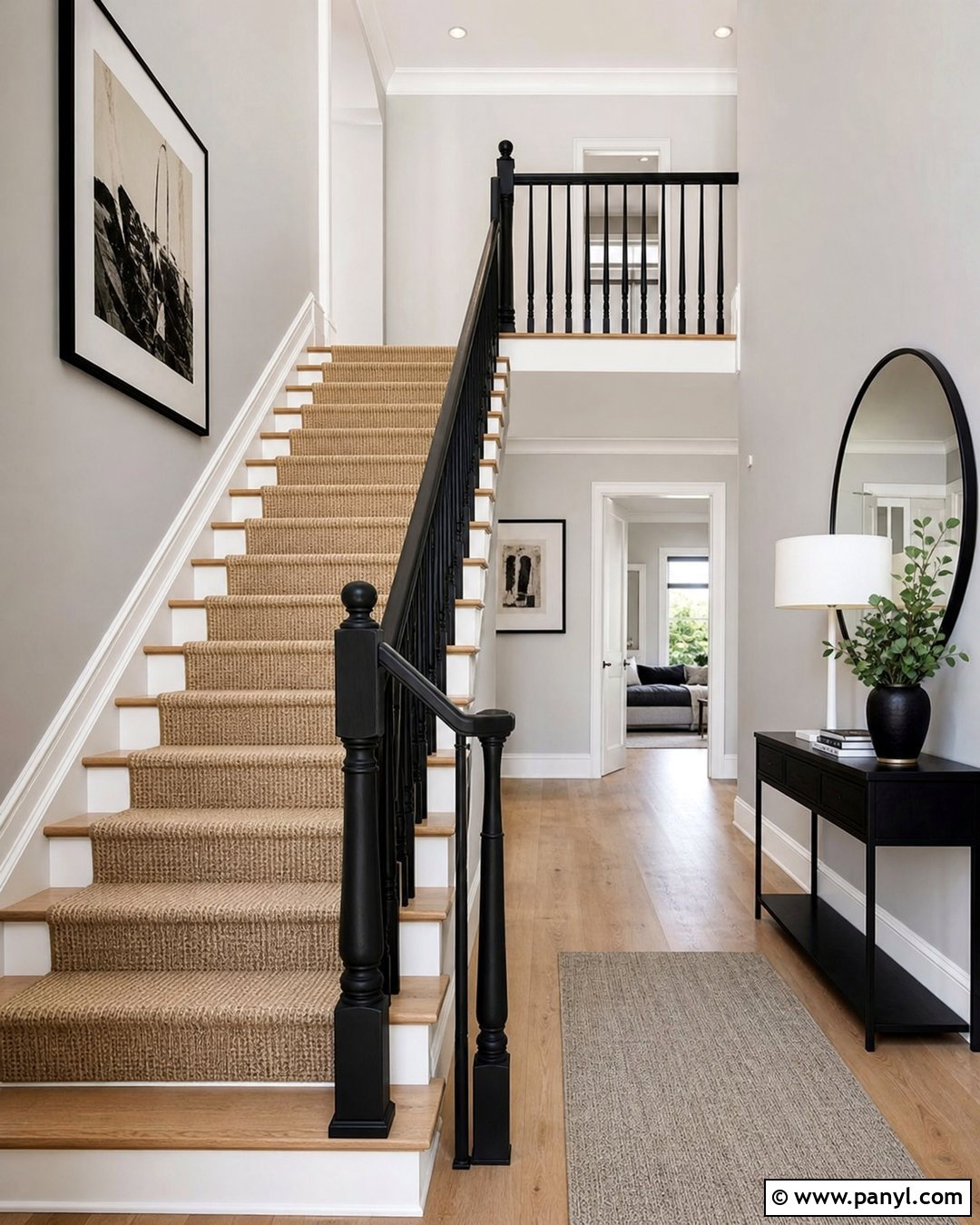 Black Banister With Light Grey Walls - 20 black banister grey walls