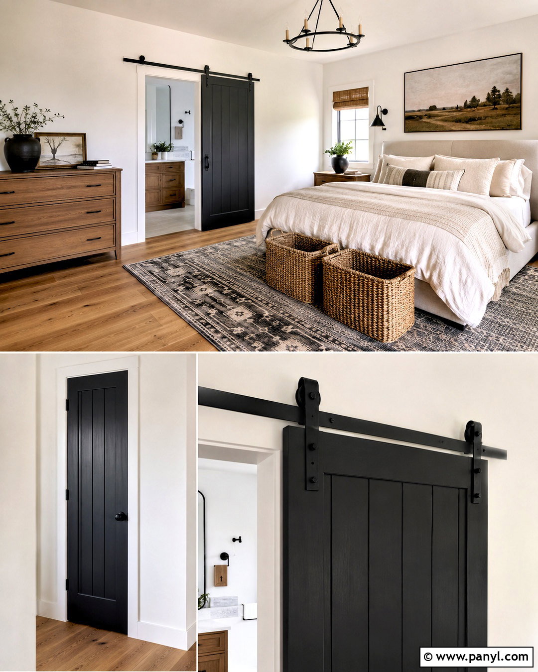Black Barn Door With White Trim - 20 black interior doors with white trim ideas