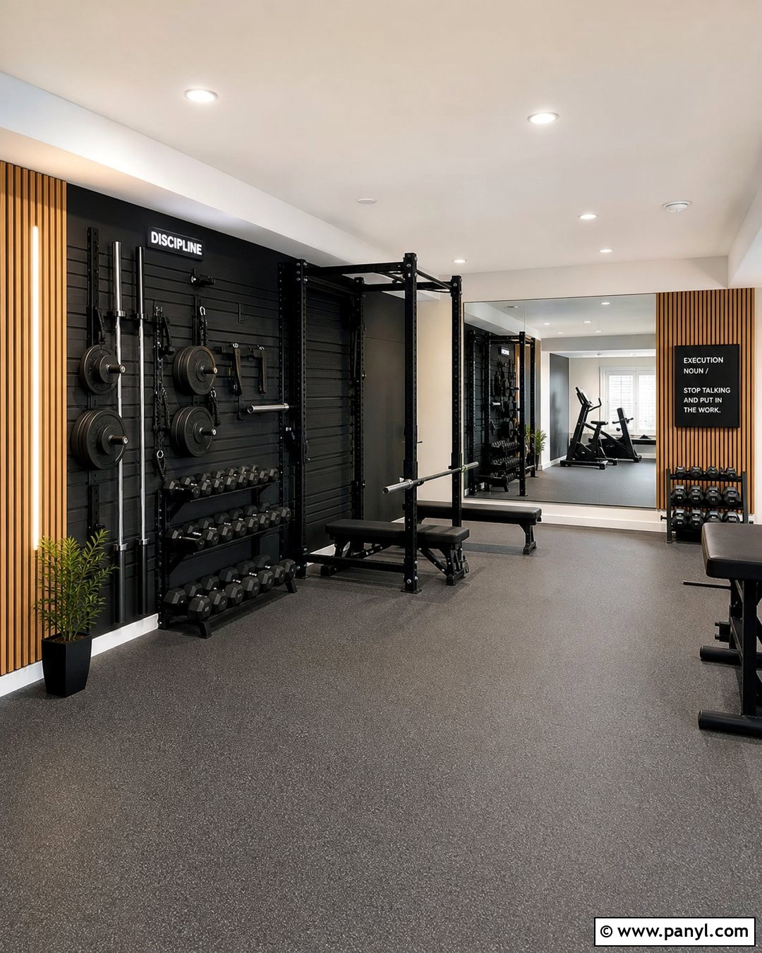 Black Basement Gym Accent Wall - 20 Basement Gym Wall Colors